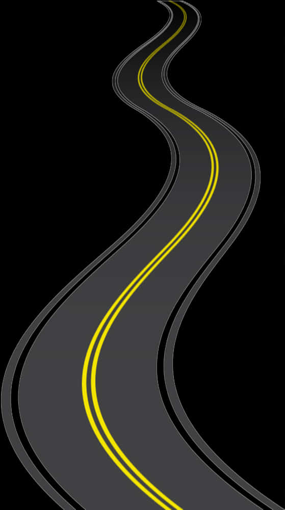 Winding Road Abstract Graphic PNG with transparent background