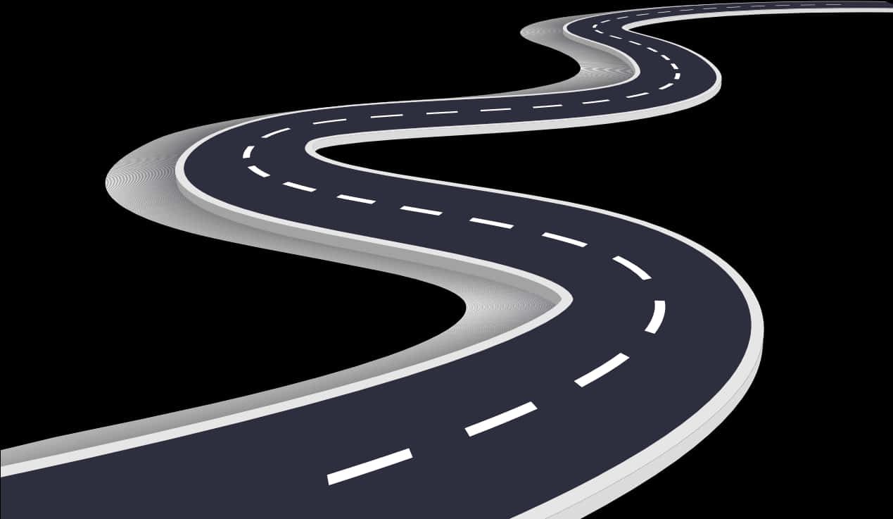 Winding Road Graphic PNG with transparent background