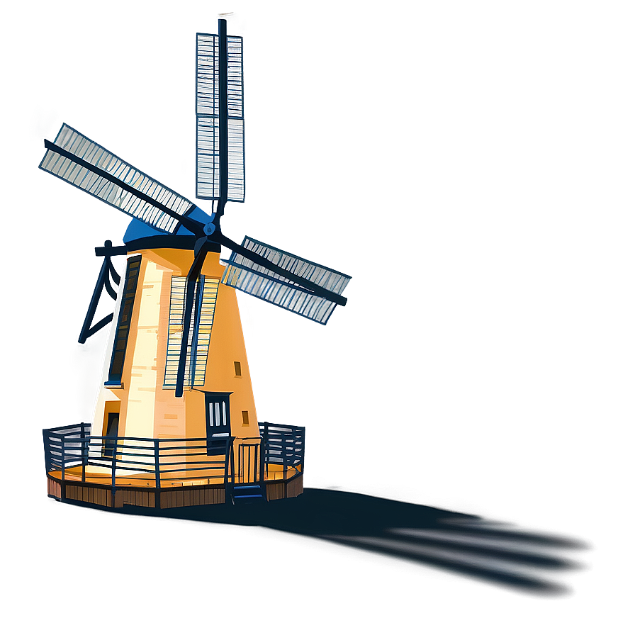 Windmill In Vintage Style Png Htw72