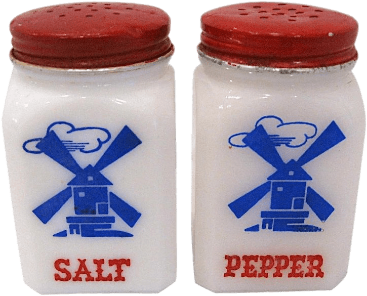 Windmill Salt And Pepper Set - Milk Glass Windmill Salt And Pepper Shakers, HD Png Download PNG image with a transparent background, free high-resolution download