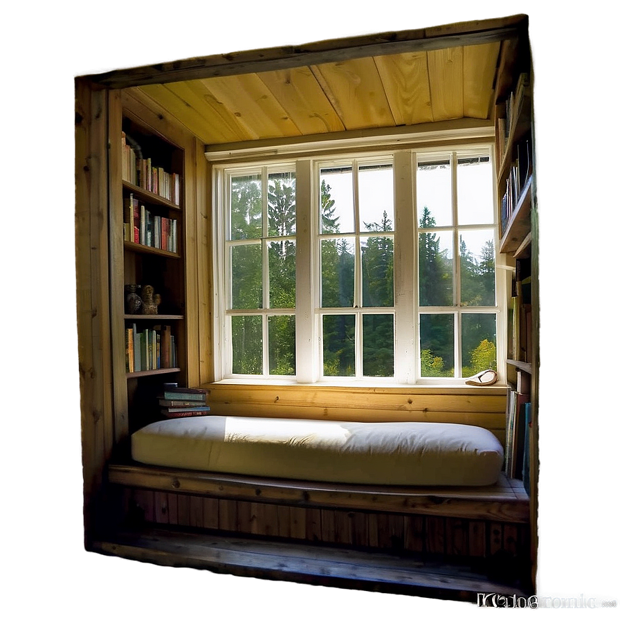 Window With Cozy Reading Nook Png 05042024