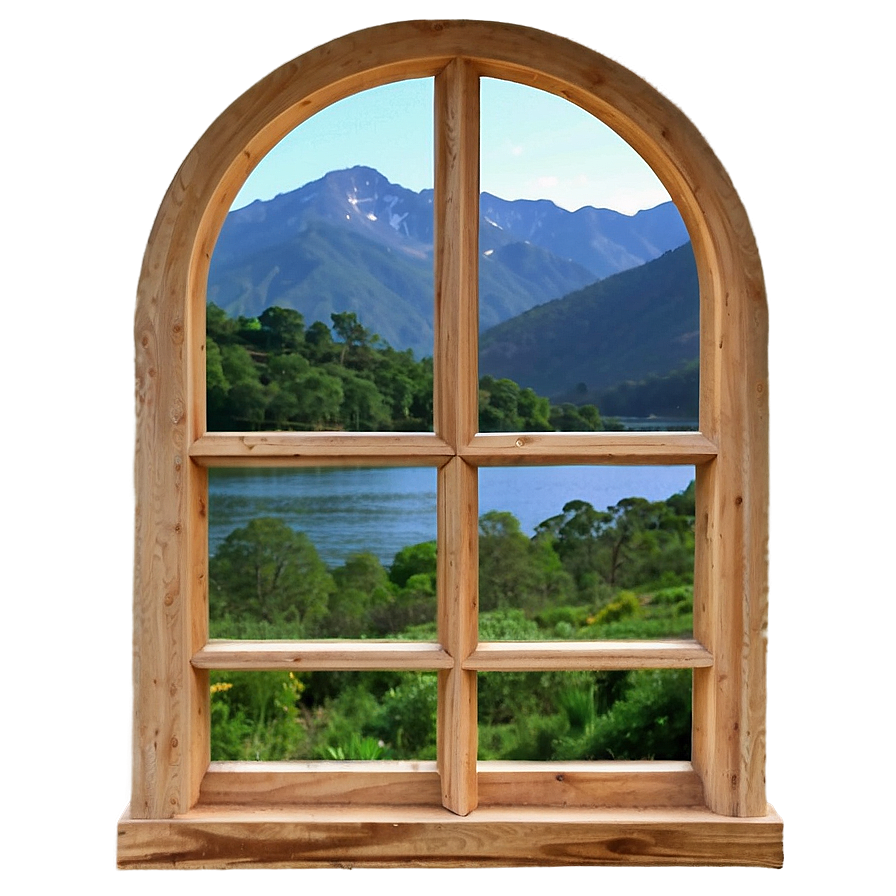 Window With Mountain View Png Idh