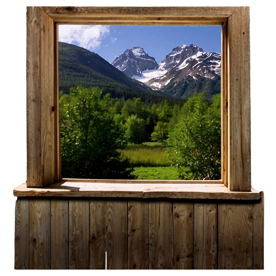 Window With Mountain View Png Pnl