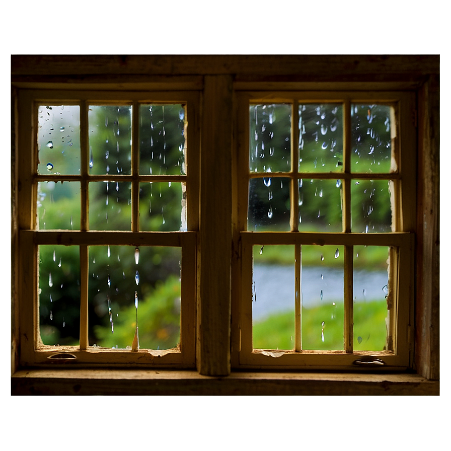 Window With Raindrops Png Hta48