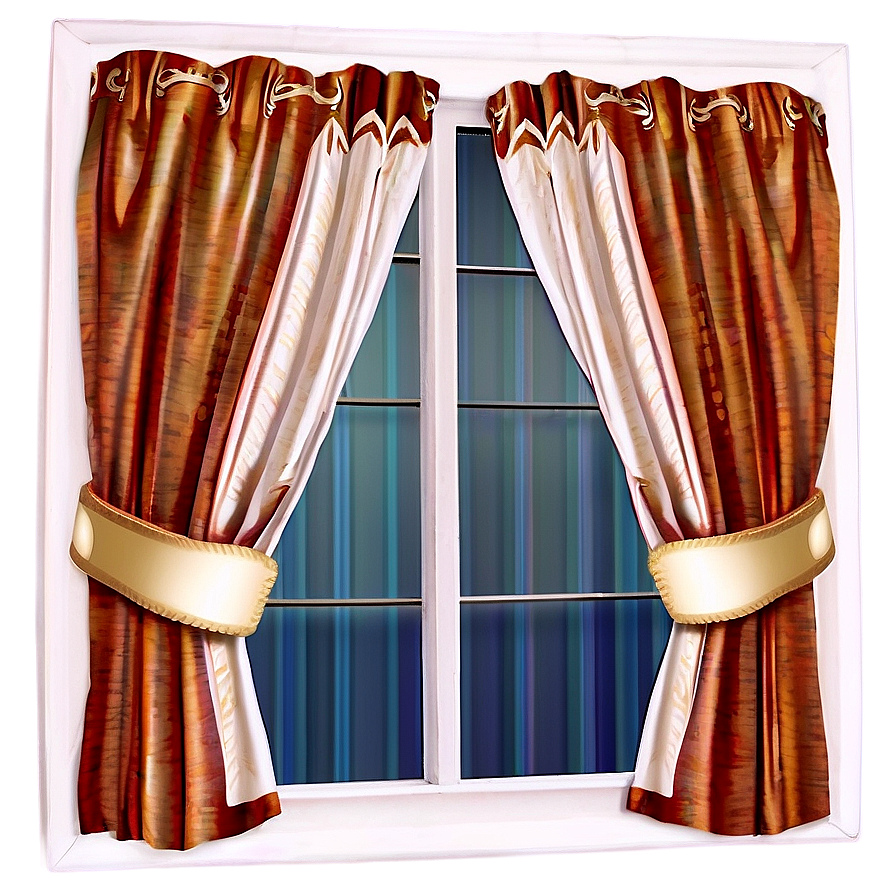 Windows With Curtains Png Gpj