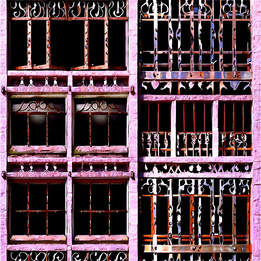 Windows With Metal Grills Png 06112024