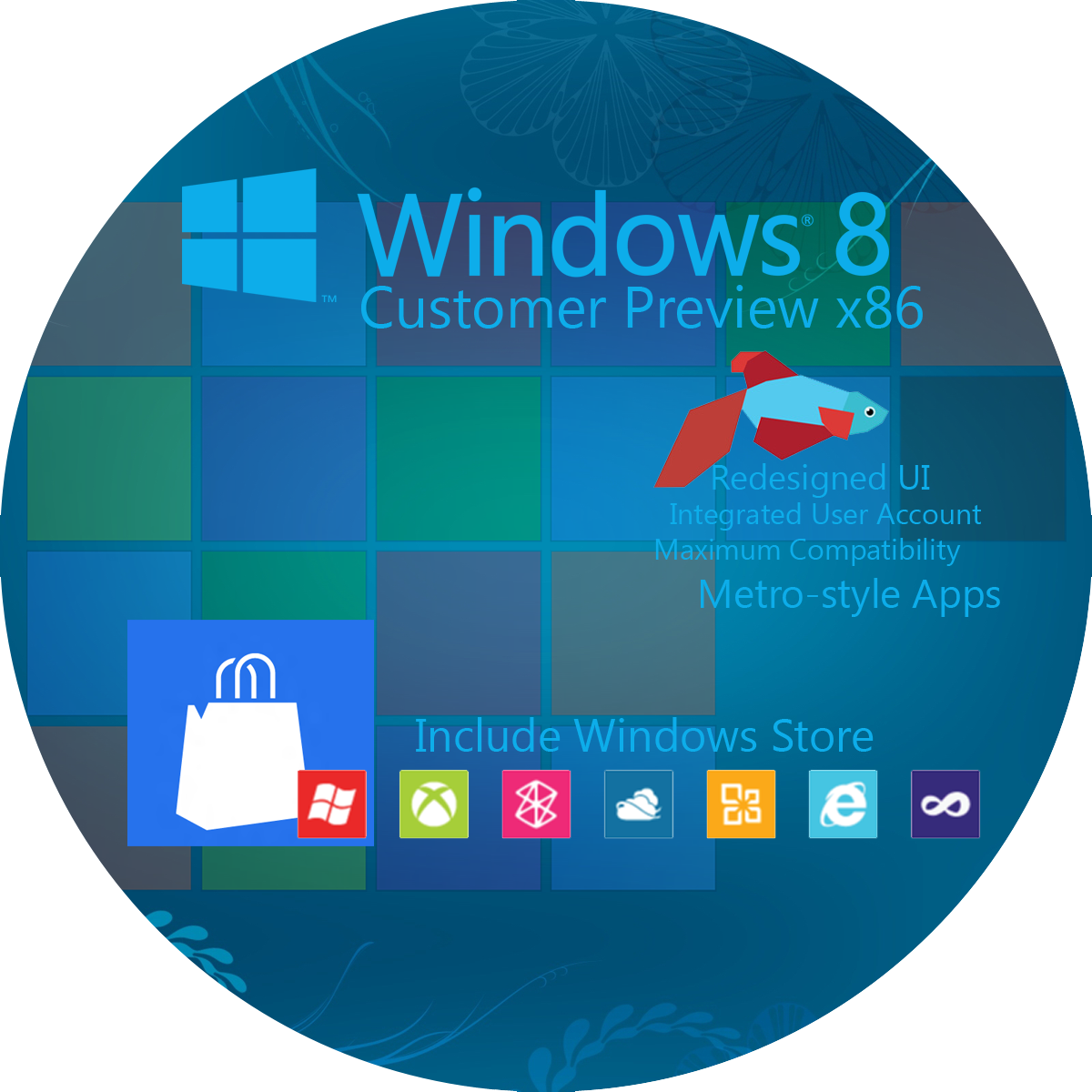 Windows8 Customer Preview D V D Cover