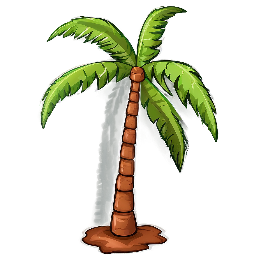 Windy Cartoon Palm Tree Png 06212024