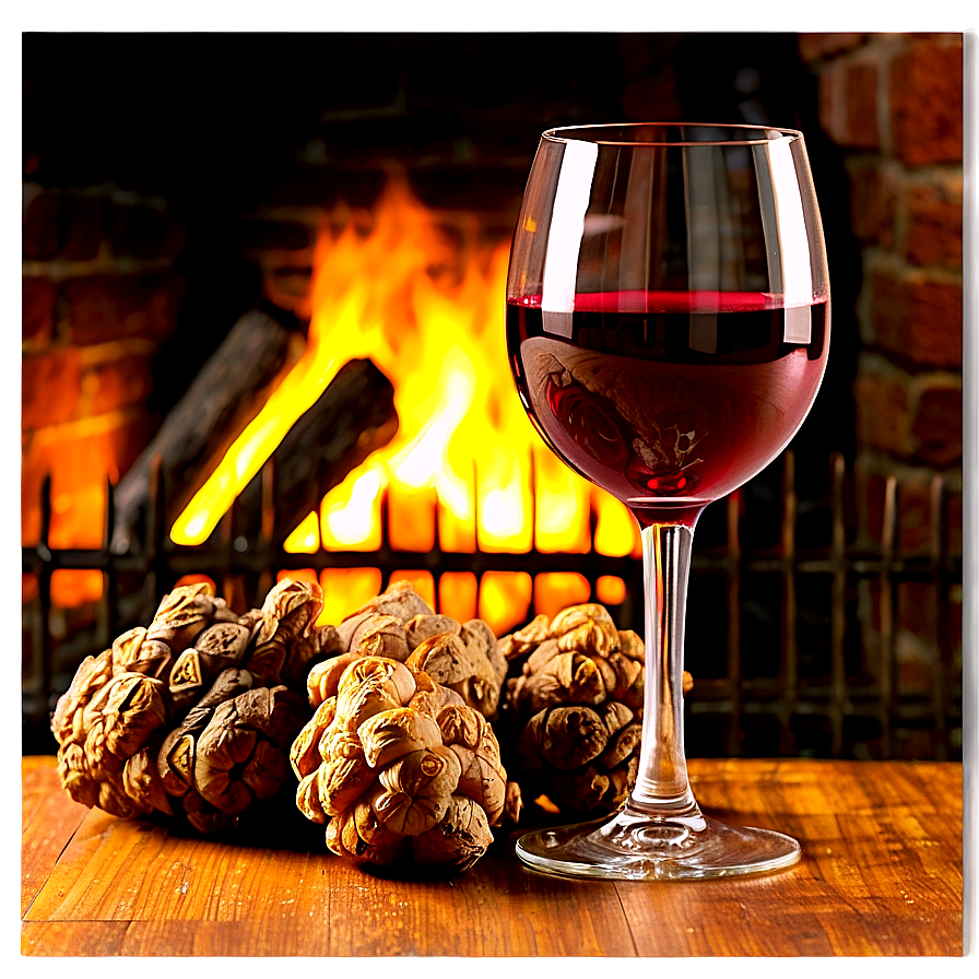 Wine Glass By Fireplace Png Hpd92