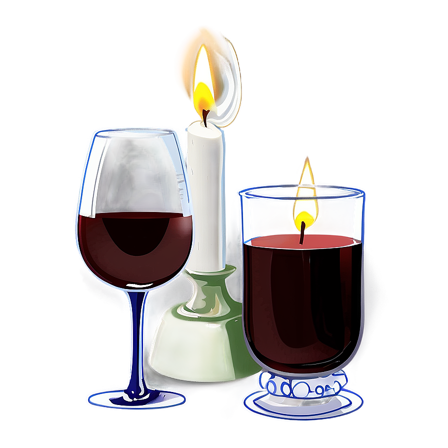 Wine Glass With Candle Png Xtm62