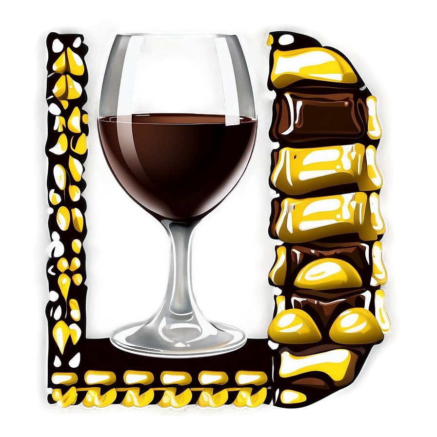 Wine Glass With Chocolate Png 05252024