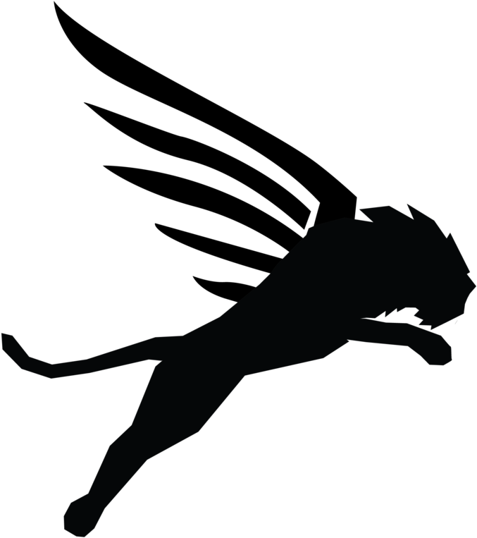 Winged Cougar Silhouette