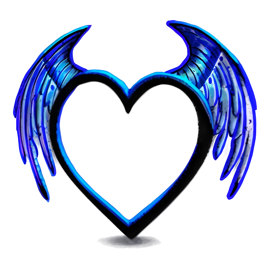 Winged Heart Outline Png Hit