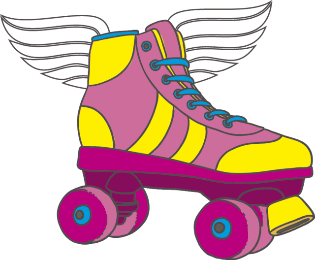 Winged Roller Skate Illustration