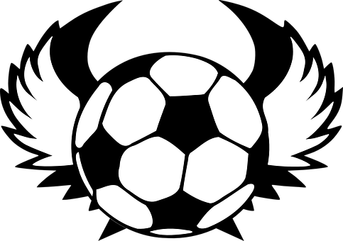 Winged Soccer Ball Graphic PNG with transparent background