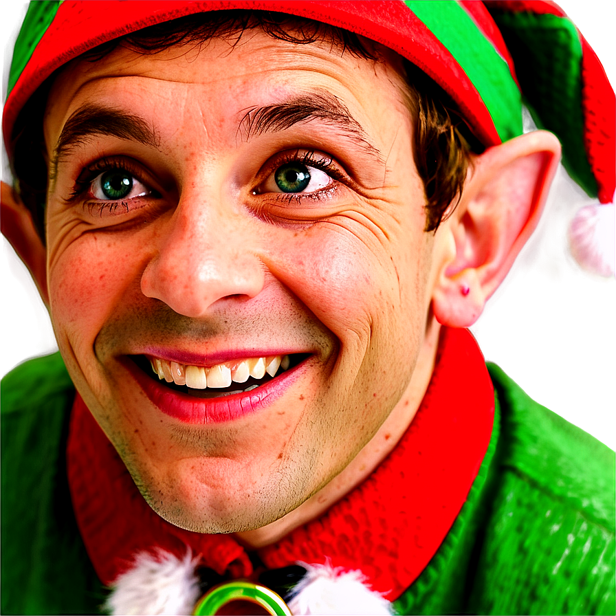 Winking Christmas Elf Png 06252024