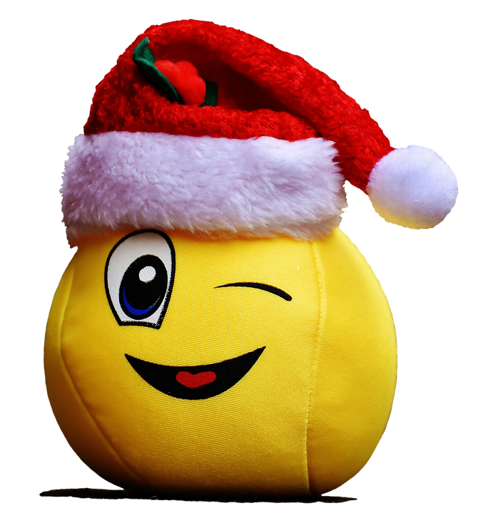 Winking Emojiwith Santa Hat