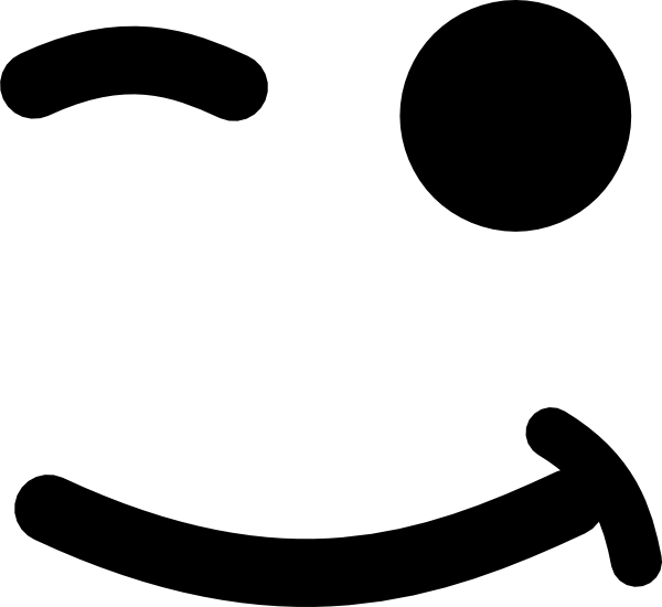 Wink Vector - Wink Face Clip Art, HD Png Download PNG with transparent background