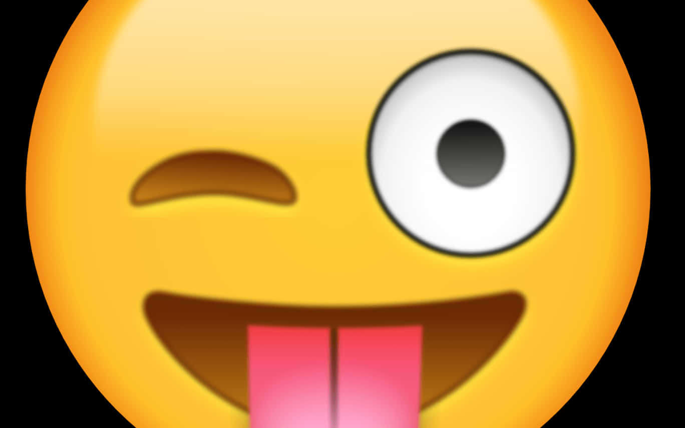Winking Face Tongue Out Emoji PNG with transparent background