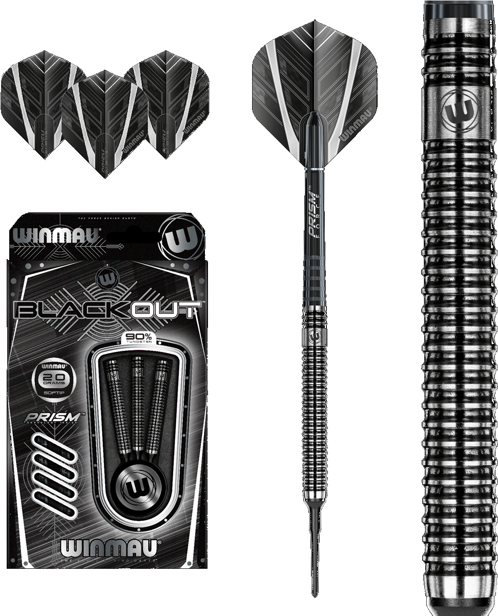 Winmau Blackout Dartand Packaging