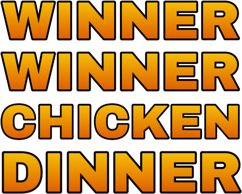 [ Best ] New Pubg Png - Winner Winner Chicken Dinner Images Hd, Transparent Png PNG with transparent background