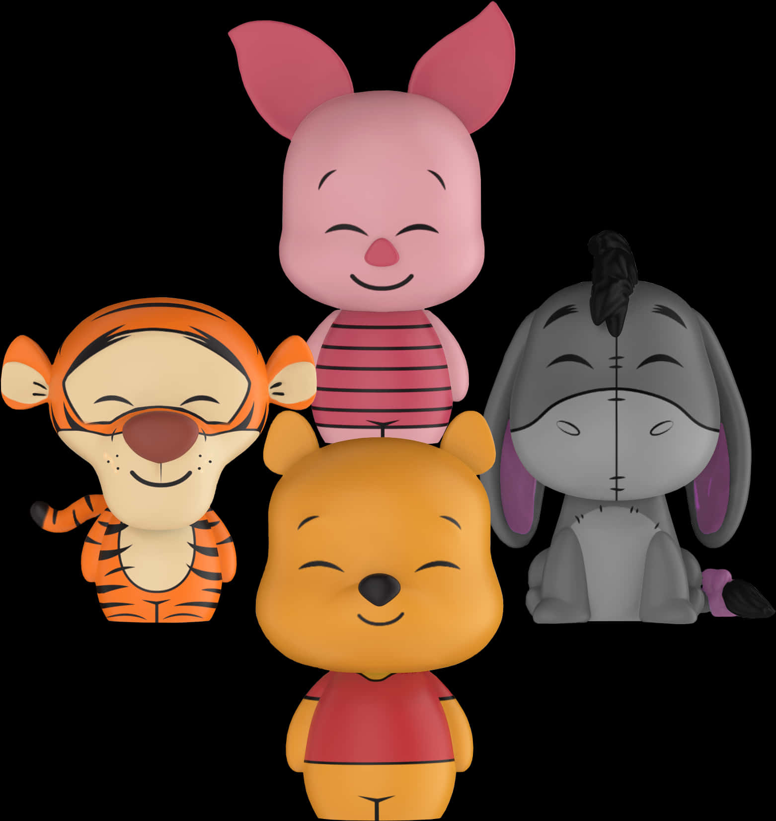 Winnie The Pooh And Friends Cartoon PNG with transparent background