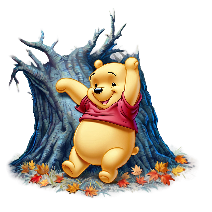 Winnie The Pooh Fall PNG 05062024 PNG with transparent background