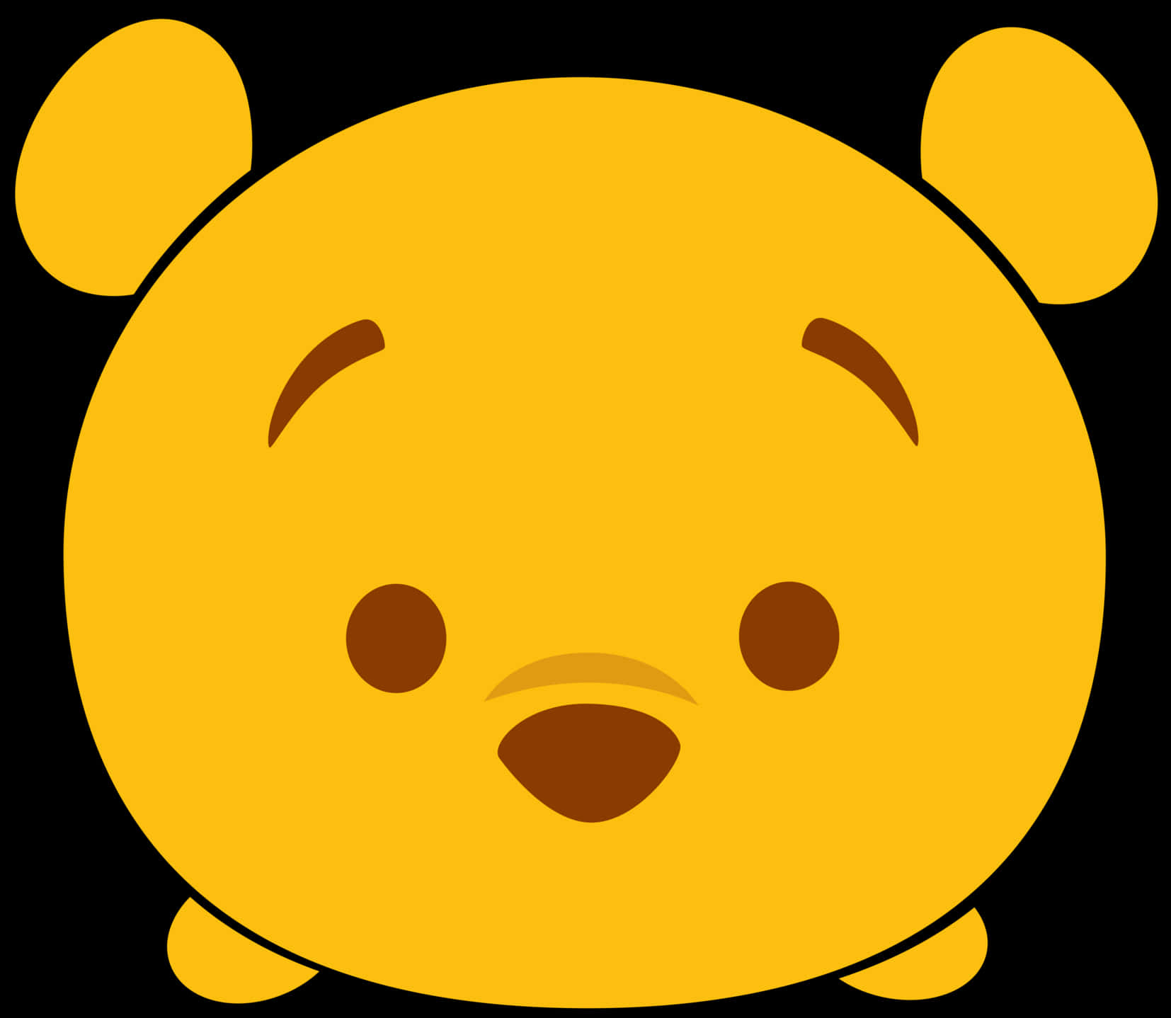 Winnie The Pooh Iconic Face PNG with transparent background