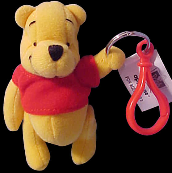 Winnie The Pooh Keychain Plush PNG with transparent background