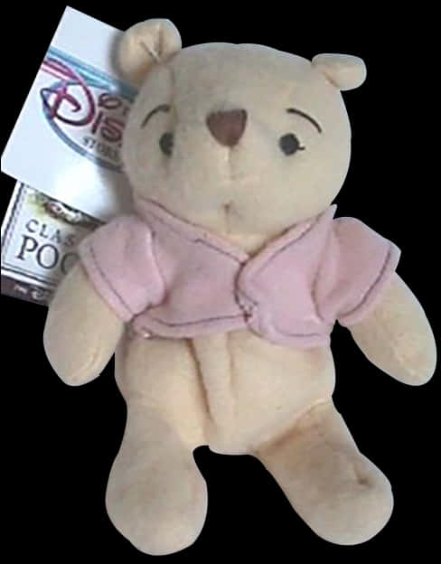 Winnie The Pooh Plush Toy PNG with transparent background