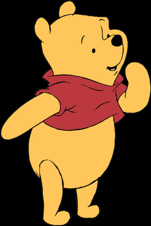 Winnie The Pooh Standing PNG with transparent background