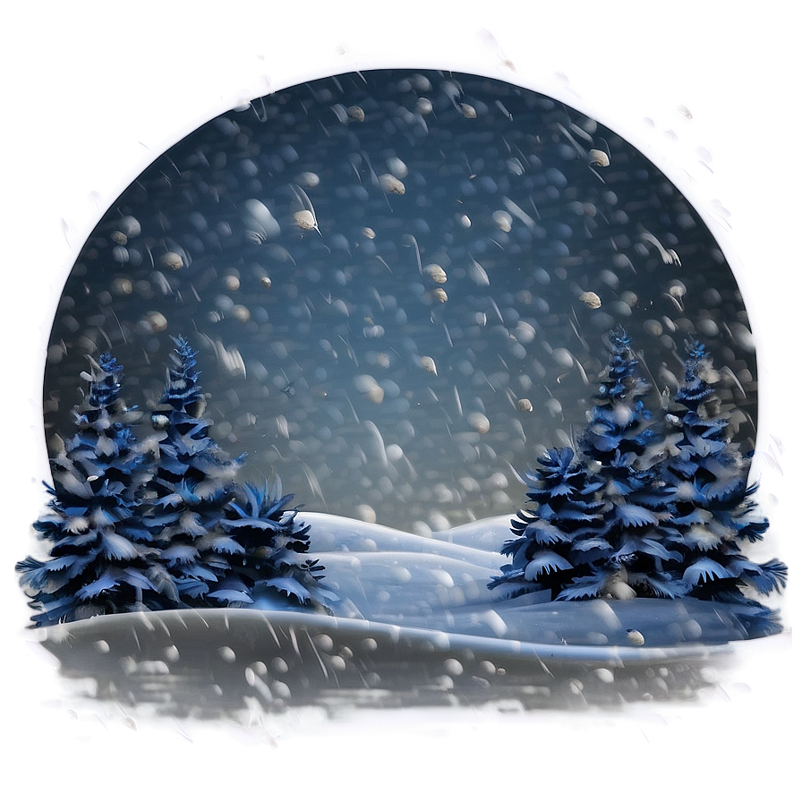 Winter Blizzard Scene PNG miq PNG with transparent background