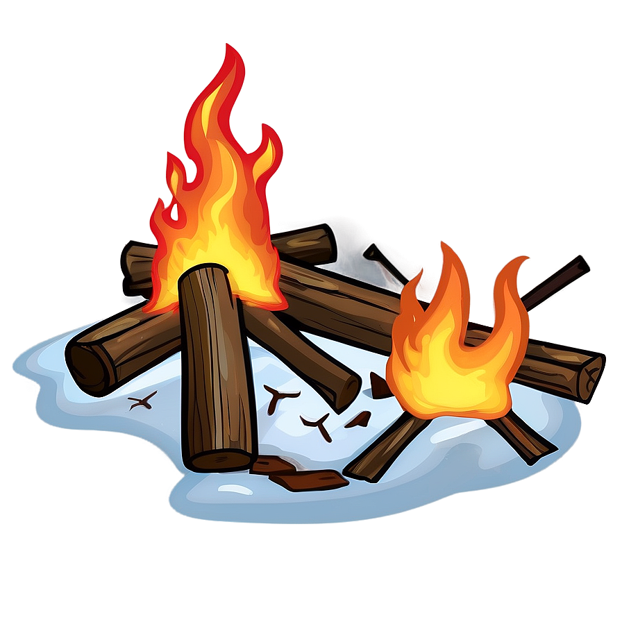 Winter Campfire Scene Png Ran68