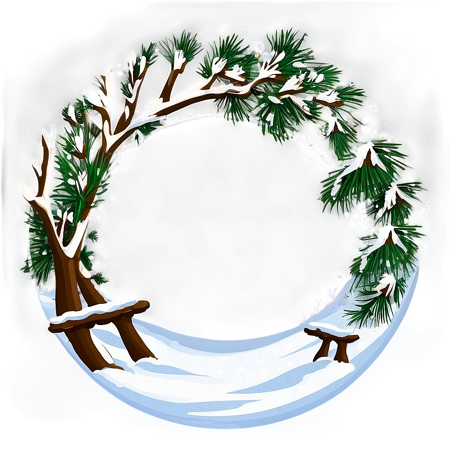 Winter Circle Frame Png Jgm41