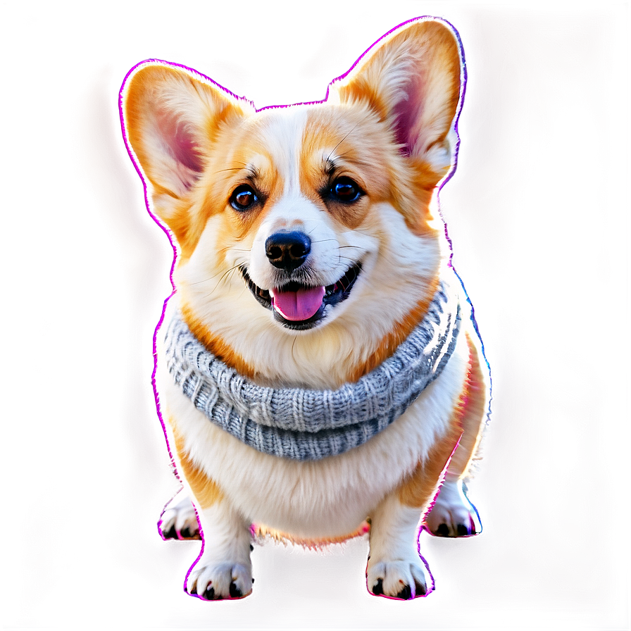 Winter Corgi Png Odb