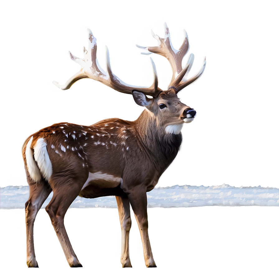 Winter Deer Scene Png Gjj