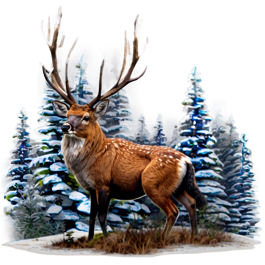 Winter Forest Animals PNG njp PNG with transparent background