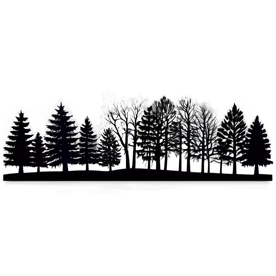 Winter Forest Silhouette Png 06262024