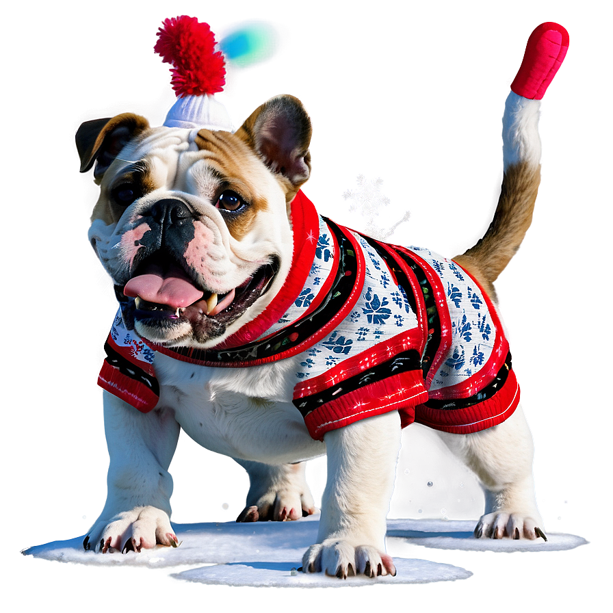 Winter Fun With Bulldogs Png 30