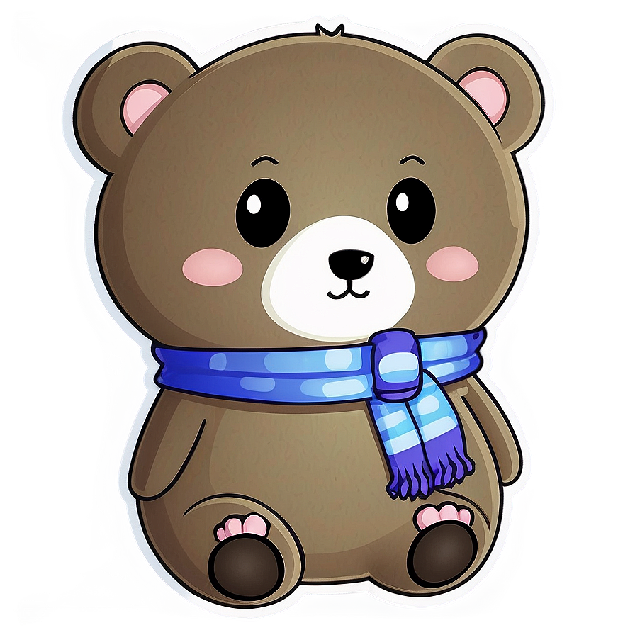 Winter Kawaii Bear Png 67