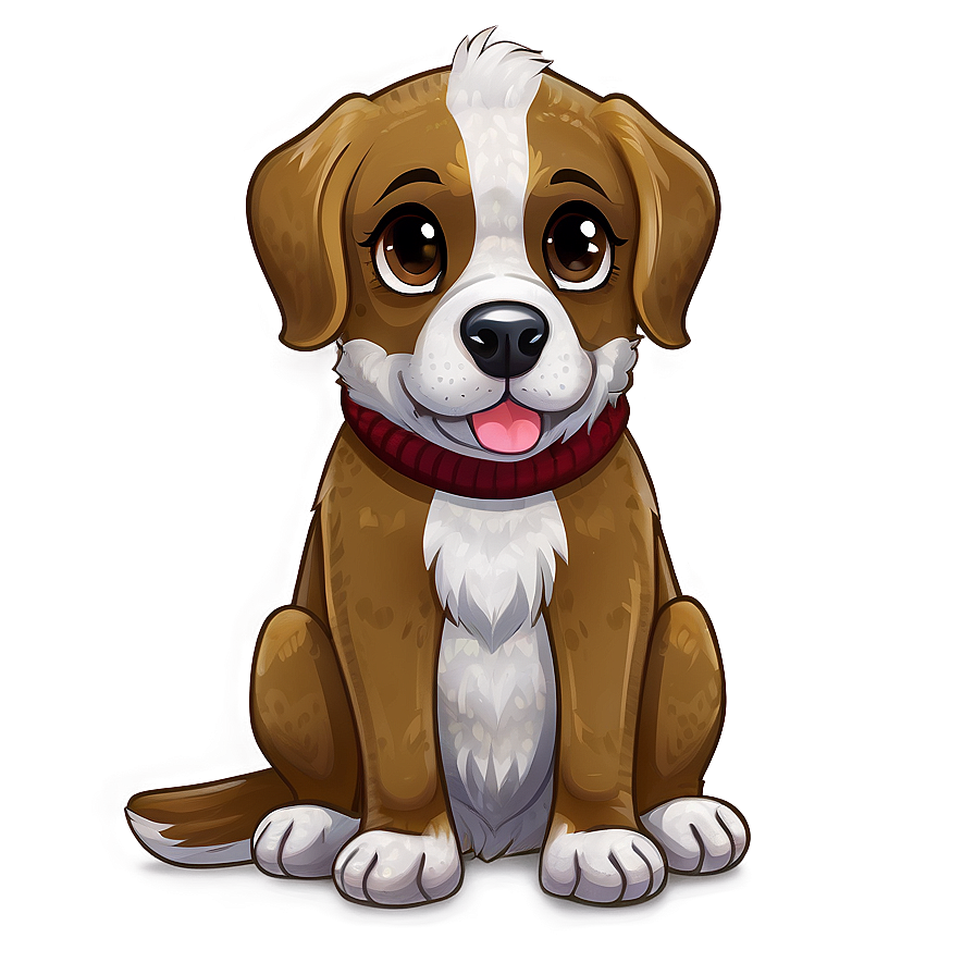 Winter Kawaii Dog Png 06292024