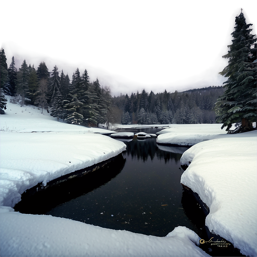 Winter Lake Escape Png Pft