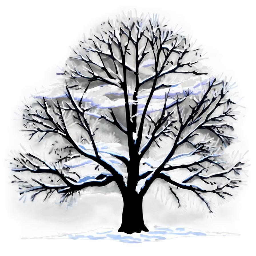 Winter Magnolia Tree Silhouette PNG mfd84 PNG image with a transparent background, free high-resolution download