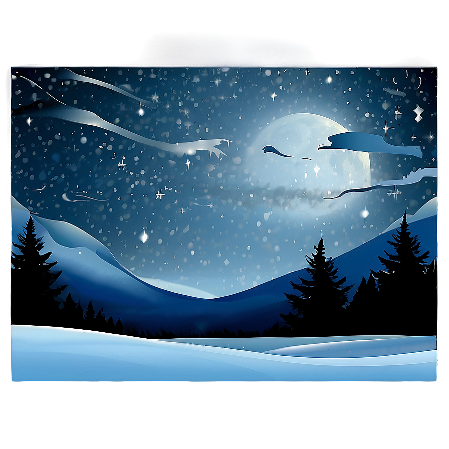 Winter Night Sky Png Cuq