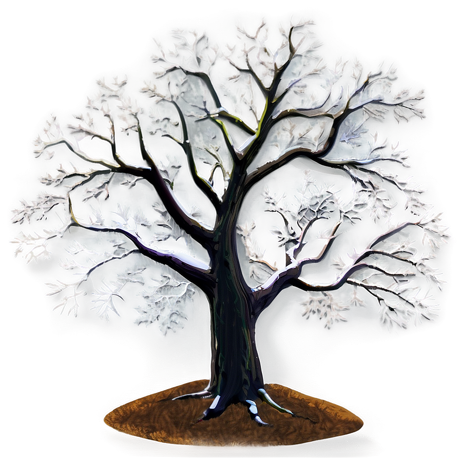Winter Oak Scene PNG 06262024 PNG with transparent background