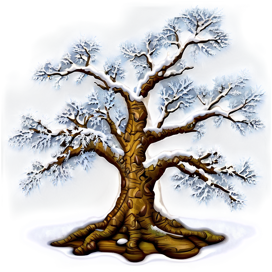 Winter Oak Scene Png 26