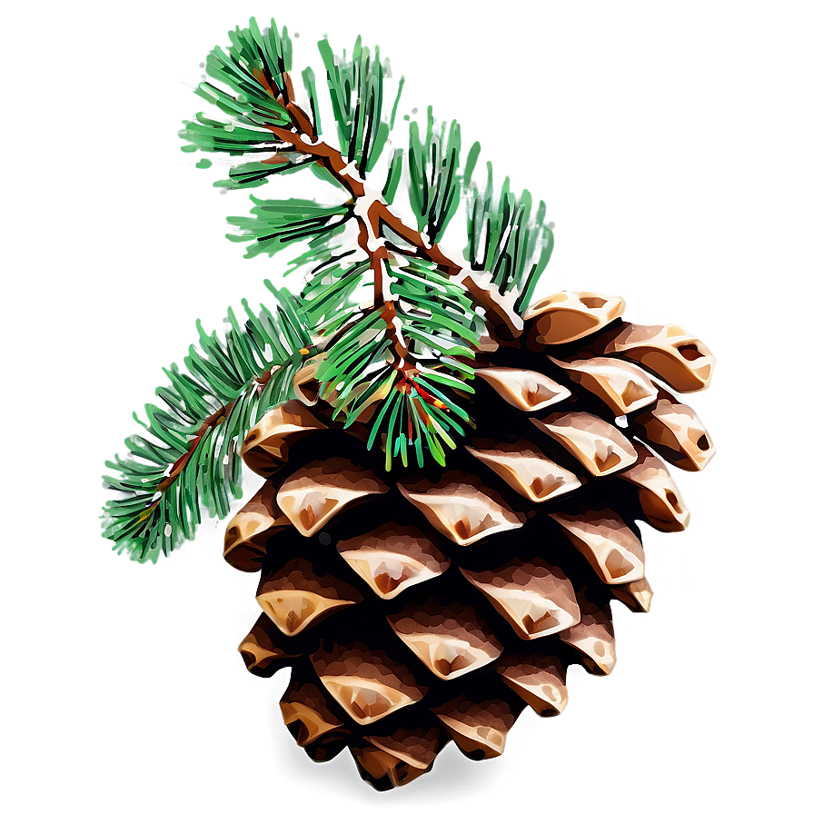 Winter Pine Cone Png Ngi