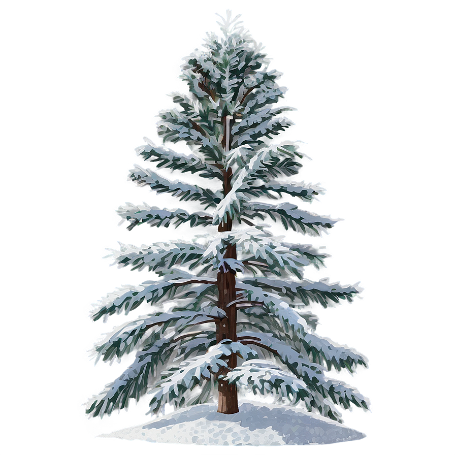 Winter Pine Trees In Snow Png 06292024