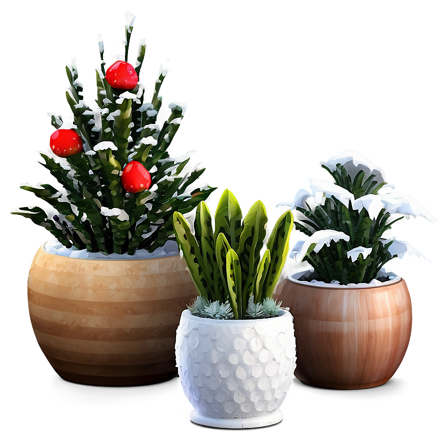 Winter Potted Plants Png 72