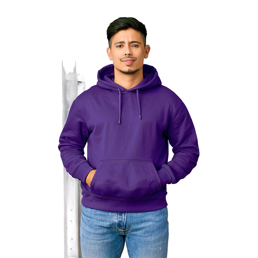 Winter Purple Hoodie Visual Png Cbw79